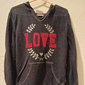 Danskin girls grey LOVE hoodie